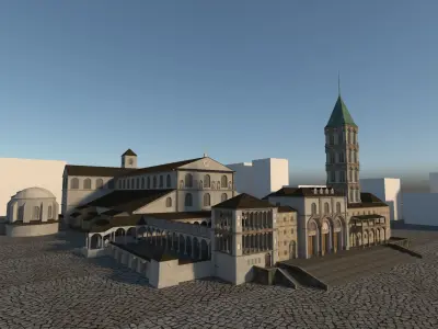 Old Saint Peters Rome 1200 3D model