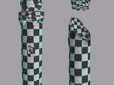 Tower Old Medieval Low-poly 3D model