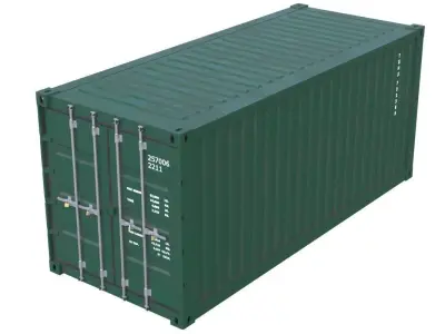 Cargo Container 2B Low-poly 3D model