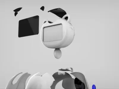 Cusbo robot that looks like bear Free 3D model