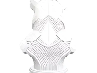 Cyber Dog Futuristic Mecha Dog Bust 3D print model