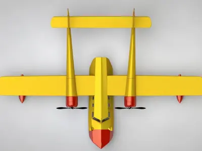 L6 Conwing Vintage Airplane 3D model