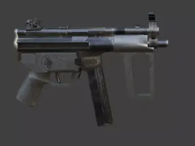 weapon mp5 gun Low-poly 3D model