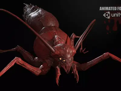 Cockroach1 Low-poly 3D model