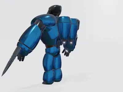 3D rocketman robot 3D model