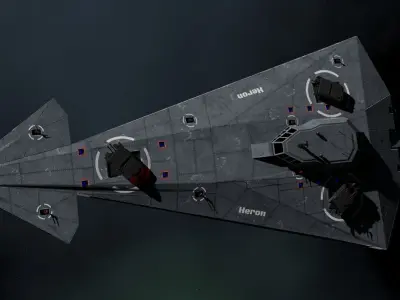 Heron-class Heavy Interceptor Frigate 3D model