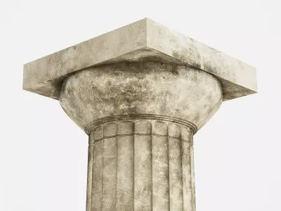 Greek Doric Column 3D Model Free low-poly 3D model