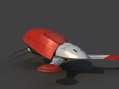 Futuristic Jet Vehicle 3D model