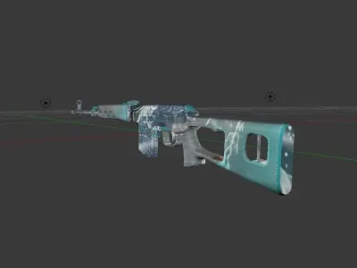SVD Metel Low-poly 3D model
