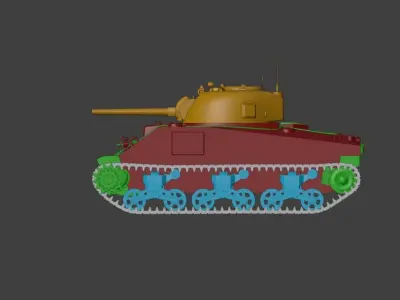M4 Sherman Tank 3D model