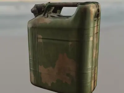 Rusty Jerry Can Low-poly 3D model