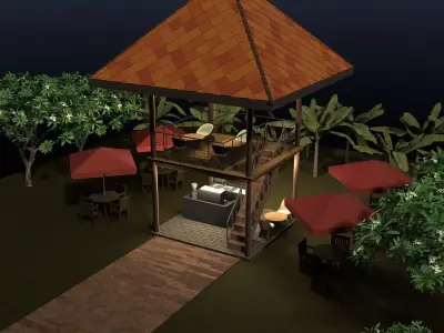 Tropical cafe 26T01 3D model