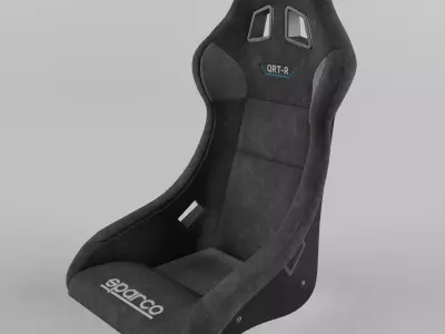 Racing Seat Sparco QRT-R suede Black 3D model