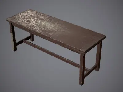 Bench Painted Free low-poly 3D model