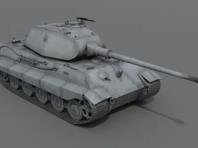Panzerkampfwagen Tiger Ausf B P Heavy Tank Low-poly 3D model