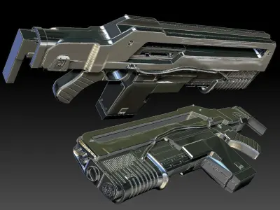 alien romulus inspired pulse rifle 3D print model purchase