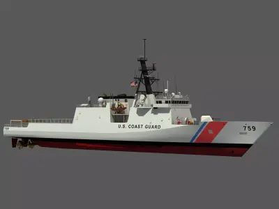 USCGC CALHOUN - LEGEND CLASS US CUTTER-COAST GUARD 3D model