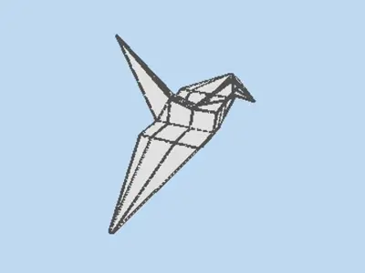 Origami - Bird 3D model