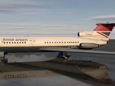 Hawker Siddeley HS-121 Trident 2E 3D model