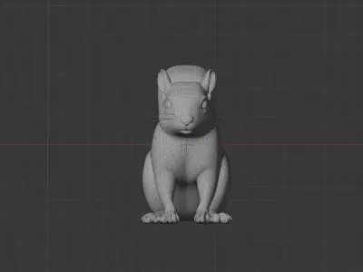 Squirrel Low-poly 3D model