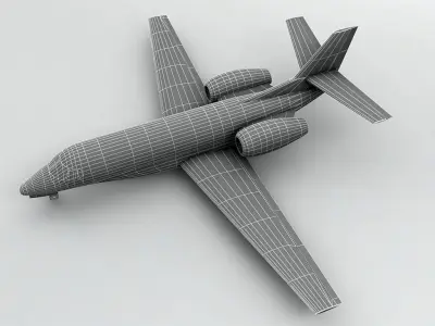  Cessna Citation Sovereign Aircraft Low-poly 3D model