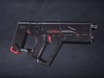 Futuristic Pistol Pack 4 3D model