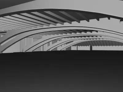 Moscone North South Exhibit Halls ABC Low-poly 3D model