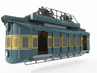 Magical style suspended train 3D model