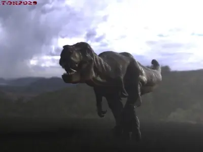 T-Rex Rigged And Animated Low-poly 3D model