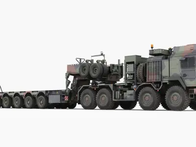 RMMV HX81 truck tractor with semi-trailer SaAnh70t 3D model