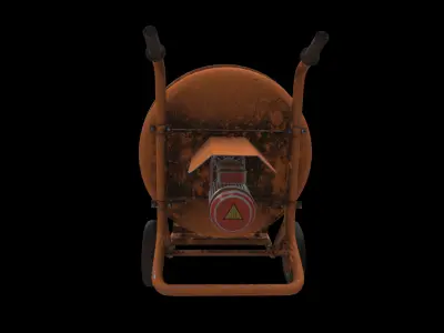 mobile cement mixer 3D model