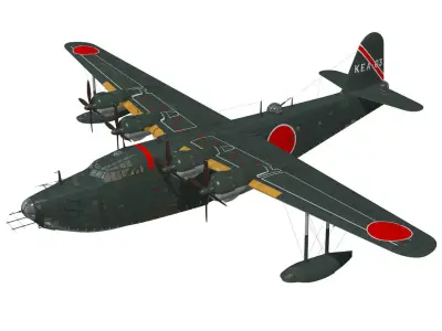 Kawanishi H8K Emily Type12 Late 3D model