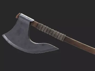 Bearded Axe Low-poly 3D model