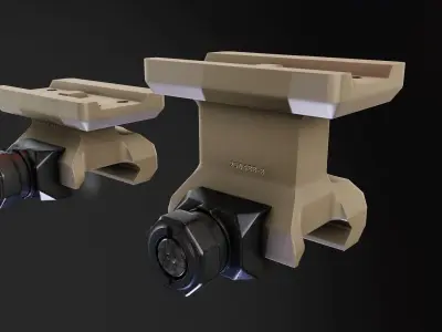  Super Precision T1 Mount Low-poly 3D model
