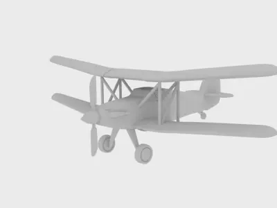 Hurricane Biplane12 3D model