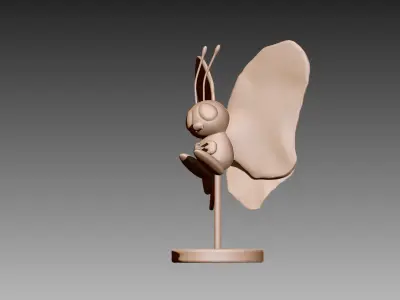 Butterfree flying Pokemon OBJ STL 3D print model