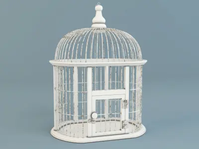Decorative Bird Cage by ZARA HOME 3D model