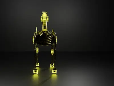  Robot horse Low-poly 3D model purchase