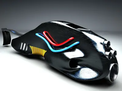 Space grenade gun Low-poly 3D model