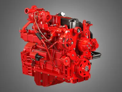  QSF 4 Cylinder - Diesel Engine 3D model