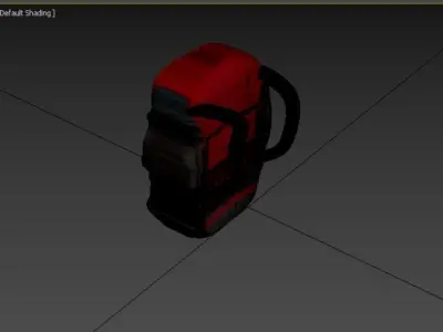 Game-Ready Low Poly Backpack Low-poly 3D model