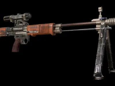 FG 42 Low-poly 3D model