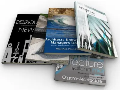 books set of 3D model