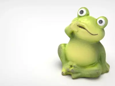 Garden Frog Low-poly 3D model