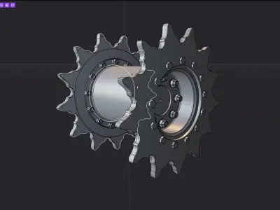 M4 Sherman Tank Wheels High-Poly 3D model