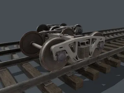 Bogie PBR Low-poly 3D model