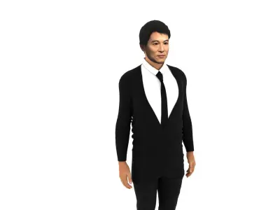 Jet Li Low-poly 3D model