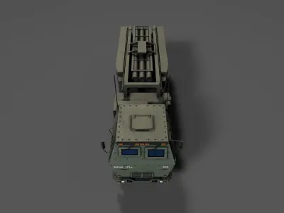 m142 hirmas missile system lowpoly Low-poly 3D model