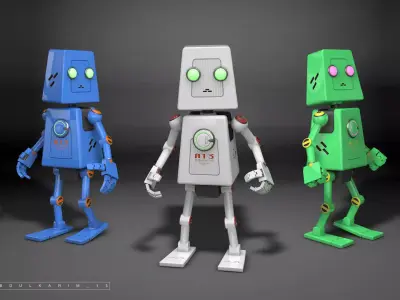 full rigged robokid  3D model