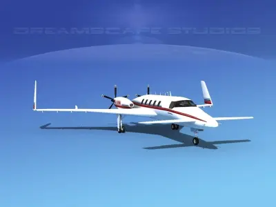 Beechcraft Starship 2000 T09 3D model